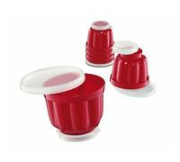 KUCHENPROFI 6 MOULES À BUDINO AVEC COUVERCLE Rouges 5112510