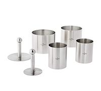 Kuchenprofi Anneaux de modelage Lot de 6 pièces. Argenté.