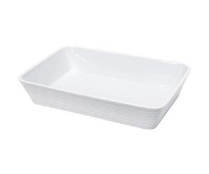 KUCHENPROFI Plat rectangulaire en porcelaine - 35x24x6 cm - Blanc