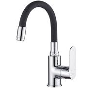 Kuchinox Dima mitigeur de lavabo sur pied chrome-noir BQD_021B