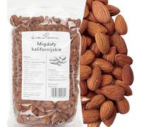 Kuchnia Zdrowia - Amandes de Californie Entières - Sans sel - Naturelles - Sans additifs - En-cas délicieux - Haute qualité - Emballage étanche avec fermeture éclair - Doypack : (1000 Grammes)