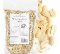 Kuchnia Zdrowia - Cacahuètes grillées salées - Moitiés - Délicieux snack - Sans additifs - Emballage étanche avec fermeture éclair - Doypack: (500 Grammes)