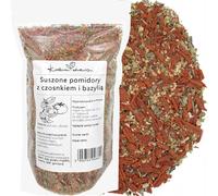 Kuchnia Zdrowia - Tomates séchées au soleil à l'ail et au basilic - Naturel - Épices aromatiques - Emballage anti-fuite avec fermeture éclair - Doypack: (200 Grammes)
