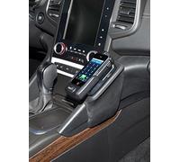 KUDA 2435 Console de téléphone (LHD) en similicuir pour Renault Talisman à partir de l'année de construction 2016, noir