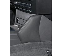 KUDA Support de téléphone portable compatible avec BMW Série 5 (E60) à partir de 03/2007 - Console de téléphone pour smartphones, téléphones portables, GPS et plus encore - Console en cuir synthétique