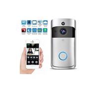 KuDiff Video Doorbell with LED Ring WiFi Smart Sonnette Vidéo sans Fil 720p HD Caméra en Temps Réel de Vision Nocturne en Mode PIR Détection de