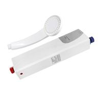 Kudoo Chauffe-Eau Électrique Instantané, Chauffe-Eau Instantané sans Réservoir avec Pomme de Douche et Tuyau, Puissance 3000W, Blanc [Classe énergétique A]