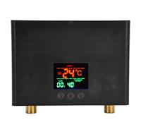 Chauffe-eau Instantané sans Réservoir, 220V 5500W Chauffe-eau Électrique avec Écran Tactile et Télécommande, 30-55℃, Chauffage Rapide 3S, Protection Multiple [Classe énergétique A](Le noir)