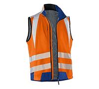 Kübler 72078340-3746-XXL Vest "Reflectiq" Ppe 2 Taille Orange Haute-Vis/Bleu Bleuet, XXL