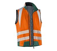 Kübler 72078340-3765-3XL Vest "Reflectiq" Ppe 2 Taille Orange Haute-Vis/Vert Mousse, 3XL