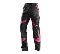 KÜBLER Workwear Femme Pantalons, Noir/Rose, 42 EU