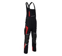KÜBLER Workwear Latzhose Salopette, Noir/Rouge Moyen, 28 Femmes