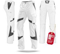 KÜBLER Workwear Mixte Form 2250 Pantalon "Activiq" Taille 46 Blanc/anthracite, Blanc/Anthracite, 46 EU