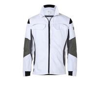 KÜBLER Workwear Veste de travail pour homme - Pulse - Veste de travail robuste et ergonomique pour homme - Renforcement Cordura® - Empiècements extensibles et poches polyvalentes, blanc/anthracite, 58