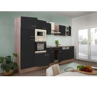Küche Küchenline Küchenbloc Eiche York Noir Oliver 340 cm Respekta