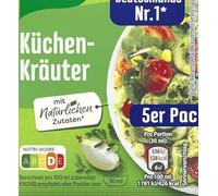 Küchen-kräuter Salat-krönung Préparation pour Vinaigrette aux Herbes Aromatiques, Ingrédients Naturels, Compatible avec Knorr, 5 Sachets, 40g