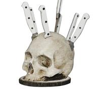 Küchenaufbewahrungsregal Totenkopf | Messer- und Küchenutensilienhalter | Gruselige Arbeitsplatten-Deko für Küche, Party, Halloween | Praktische Aufbewahrung für, Zubehör
