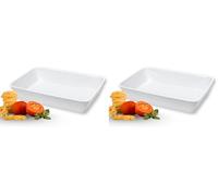 Küchenprofi 07 5011 82 20 Burgund Plat de cuisson Porcelaine Blanc 20 x 15 x 10 cm (Lot de 2)