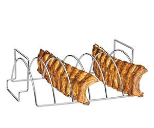 Küchenprofi 1066532800 BBQ-Spare Ribs et à rôti Rack, acier inoxydable, 38 x 25,5 x 12,5 cm