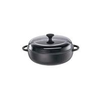 Küchenprofi 402551028 bauernpfanne avec couvercle en verre 28 cm, noir