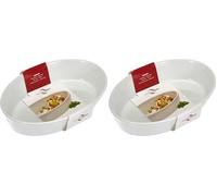 Küchenprofi 750018226 Terrines & Plats à Four, Porcelaine, Blanc, Unique (Lot de 2)