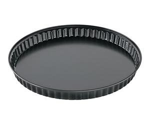 Küchenprofi Bake One Lot de 6 moules à quiche en tôle d'acier de haute qualité Noir 28 cm