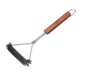 Küchenprofi Brosse de barbecue triangulaire TEXAS en acier avec poignée en palissandre 30 cm, Brosses à barbecue, Nettoyeur grille barbecue
