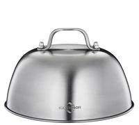Küchenprofi Cloche de Barbecue en Acier Inoxydable avec poignée, pour Fondre, Cuire et Garder au Chaud, Accessoire de Barbecue Robuste, Passe au Lave-Vaisselle, Hauteur sans poignée 7 cm, diamètre 16