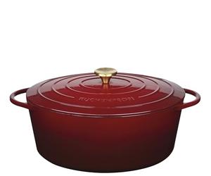 Küchenprofi Cocotte ovale en fonte avec couvercle médoc, 35 cm, cocotte, plat à grain, four hollandais, casserole à pain, émaillée, pour tous les types de plaques (y compris induction), pour braiser,