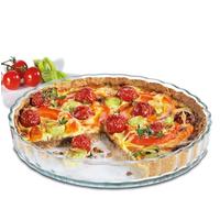 Küchenprofi Elsass Moule à gâteau rond en verre Ø 27,5 cm Hauteur 3,5 cm Plat à quiche Fond à gâteau Plat rond Passe au congélateur, au four, au lave-vaisselle et au micro-ondes