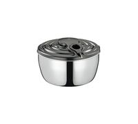 Küchenprofi Essoreuse à salade Wave en acier inoxydable avec cordon de serrage, saladier avec couvercle, plaque de base et panier, démontable pour un nettoyage facile, capacité 3,25 l, Ø 24,5 cm
