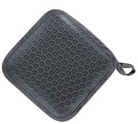 KÜCHENPROFI Lot de 2 maniques Joy - Protection Contre la Chaleur jusqu'à 250 °C - en Silicone - Isolation Thermique - avec Languette de Suspension Pratique - 19,5 x 19,5 cm - Noir - Résistants aux