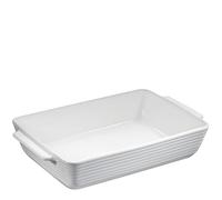 Küchenprofi Plat à gratin rectangulaire 40 cm Bordeaux 4,6 l Porcelaine dure Blanc