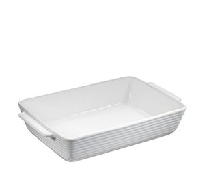 Küchenprofi Plat à gratin rectangulaire 40 cm Bordeaux 4,6 l Porcelaine dure Blanc