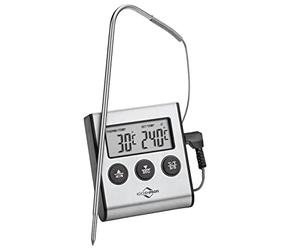 Küchenprofi Primus Thermomètre à rôtir numérique de -50 °C à 300 °C, commutable °C/°F, sonde de 16 cm, avec minuterie, aimant et pied, thermomètre à viande, thermomètre de cuisson, thermomètre de