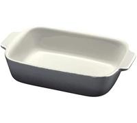 Küchenprofi Provence Plat à four rectangulaire en céramique Gris/intérieur blanc 30 x 19 x 6,5 cm Passe au four jusqu'à 260 °C Convient également pour réfrigérateur et congélateur