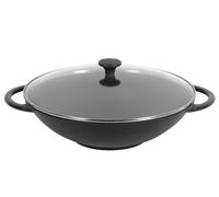 Küchenprofi Set wok avec couvercle en verre, 36 cm noir 415001037