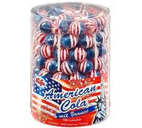 Küfa Sucettes American Cola avec poudre effervescente Boîte 100 pièces 1600g