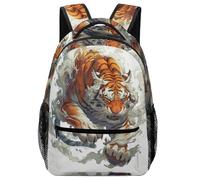 KUEhhhr Animal Wolf Sac à dos pour enfants - Sac d'école léger avec sifflet de sécurité et poches latérales, style-7, One Size, Sac à dos daypack