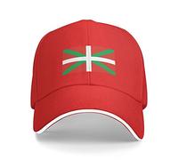 KUEhhhr Casquette de baseball avec drapeau du pays basque pour homme et femme - Casquette réglable, Rouge, taille unique
