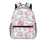 KUEhhhr Sac à dos 43,2 cm Rock And Roll Skull Squelette pour ordinateur portable Sac à dos d'école Sac à dos de voyage Sac à bandoulière avec sangle de poitrine, Mouton mignon et barbe à papa, One
