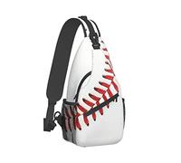 KUEhhhr Sac à dos à bandoulière imperméable et léger à rayures noires et blanches pour le sport et l'extérieur pour homme et femme, Baseball Lace Close Up, One Size, Sac à dos daypack