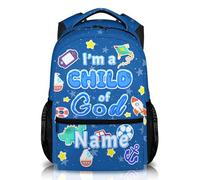 KUEhhhr Sac à dos personnalisé pour filles pour l'école - Sacs à dos chrétiens pour étudiants de la maternelle primaire du collège - Cadeaux personnalisés avec nom pour enfants et femmes, Couleur C