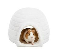 Kuehl Maison pour hamster en résine pour petits animaux 9,5 x 9 x 7,8 cm, lit confortable et stable pour cachette d'été, studio de rongeurs et souris, étagère pour chambre d'enfant, D