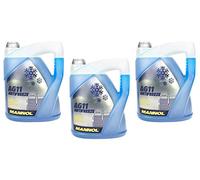 Kühlerfrostschutz MANNOL Frostschutz Antifreeze 3 X 5 Liter Fertiggemisch -40°C blau AG11 G11
