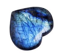 Kuehssn Labradorite en forme de cœur, pierre de poche polie en minéral naturel en forme de cœur, pierre de poche en de labradorite pour un équilibre naturel du corps
