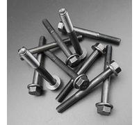 KUENCE 10 pcs M6 tête hexagonale Bride vis Cadre boulons Boulon Grade 10.9 M6 x 55 Pas 1 mm M6 x 1 6 mm x 55 mm Longueur du Filetage : 20 mm M6 * 55 * AT568