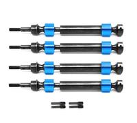 KUENCE Arbre d'entraînement CVD cannelé en acier trempé 5451X pour Traxxas 1/10 Maxx E-Revo Summit E-MAXX T-MAXX RC pièces de mise à niveau de voiture (4 pièces, bleu)