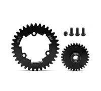 KUENCE CNC 45# HD Steel 1.5Mod 35T Ensemble de pignons droits et pignon 12T 13T 20T 30T pour Traxxas 1/5 X-Maxx XMAXX 1/6 XRT Pièces de mise à niveau (30T et 35T)