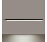 KUENCE Plafonnier LED Noir Linéaire LED Plafonnier Moderne Minimaliste Plafond Carré Longue Bande Lumineuse pour Chambre Salon Cuisine Étude Couloir (Dimmable, 106,5 cm)